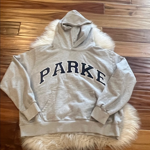 Grey Parke Varsity Hoodie Sz L/XL - Picture 3 of 12